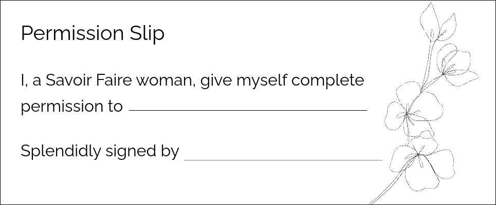 permission slip for whatever your pleasure